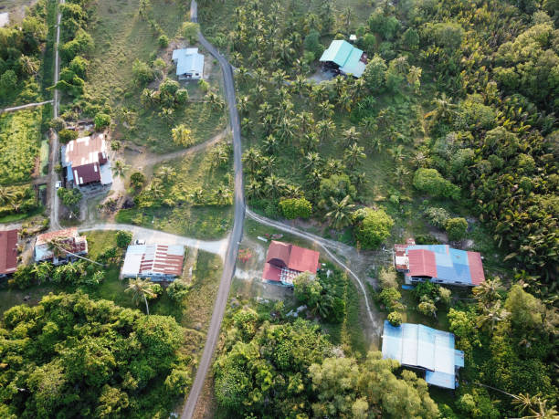 istock Top down view Malays village. 1226125836