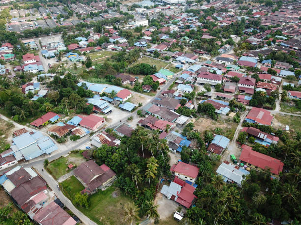 istock Drone view Malays village. 1226126599
