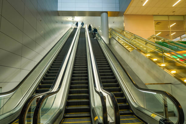 Escalators in Airport Terminal Building