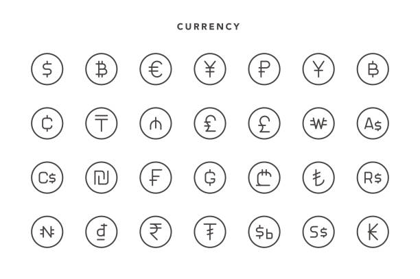 währungssymbole - italian currency stock-grafiken, -clipart, -cartoons und -symbole