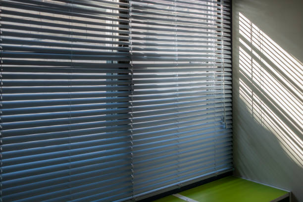 istock Light and shade shining on the window blinds 1226135707