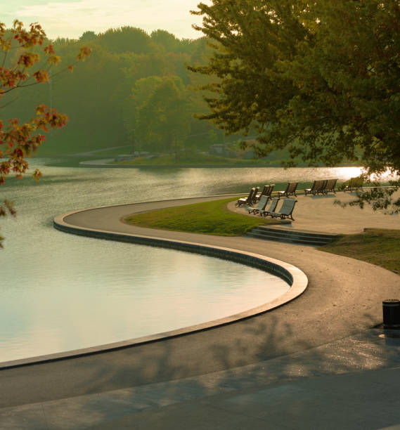 Gray's Lake park in downtown Des Moines, Iowa