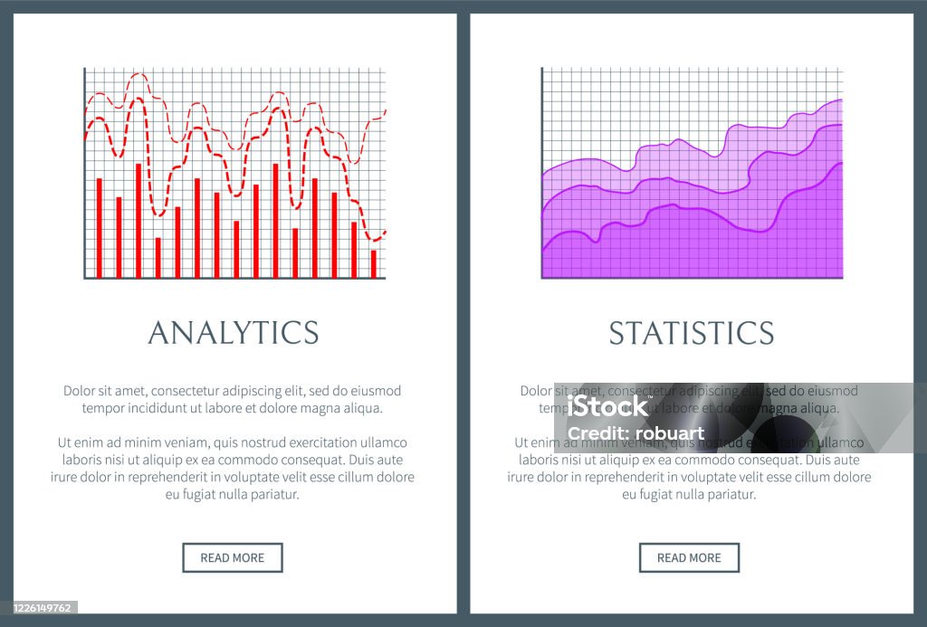 Statistical Numbers Analytics And Statistics Visual Representation Set Stock Illustration ...