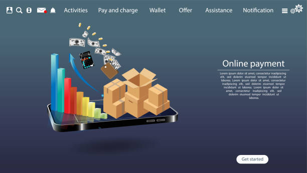 istock Illustration Business Online shopping, Social Network Technology,Creativity modern Idea and Concept Flat Design vector. 1226151240
