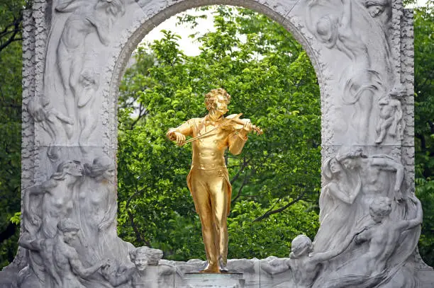 Johann Strauss monument in Stadtpark Vienna Austria