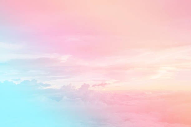 istock Sun and cloud background with a pastel colored 1226151540