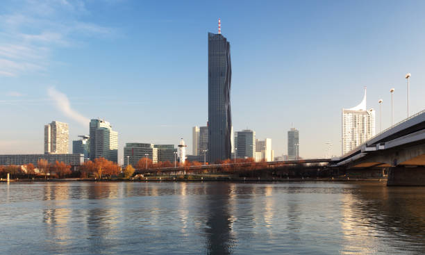 istock View modern city with Danube river in Vienna, Austria 1226152226