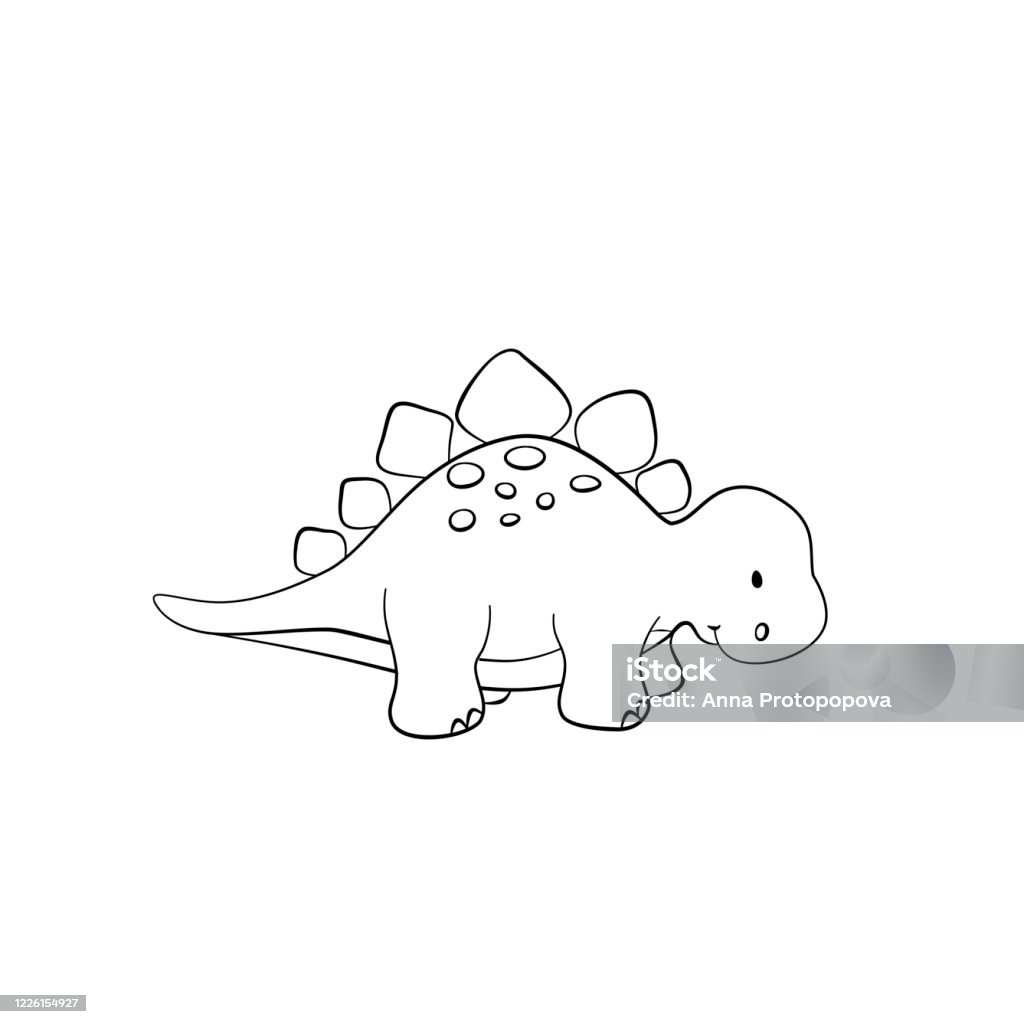 Khủng Long Dễ Thương Trên Nền Trắng Hình Minh Họa Khủng Long Bộ ...