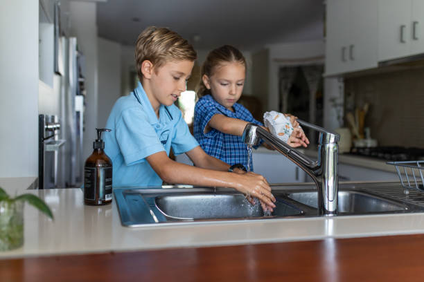 istock Aussie school kids washing their hands 1226158414