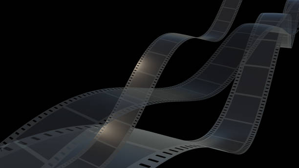 istock 3d rendering of Film strip isolated with black 1226162981