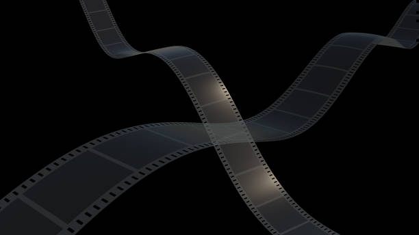 istock 3d rendering of Film strip isolated with black 1226163044