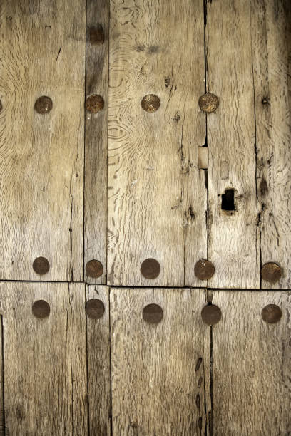 istock Old abandoned wooden door 1226164647