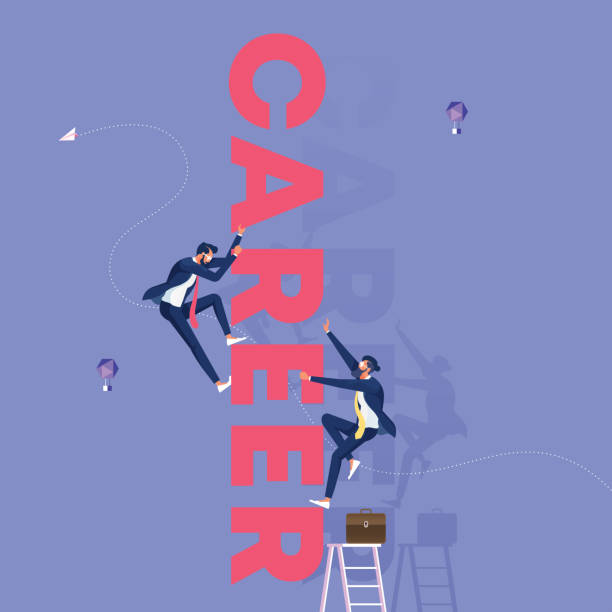 istock Competitive business people climbing  word career-Business competition concept 1226166752