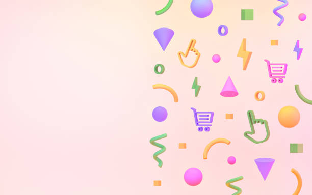 istock Abstract geometric 3d shapes background for ecommerce 1226170670