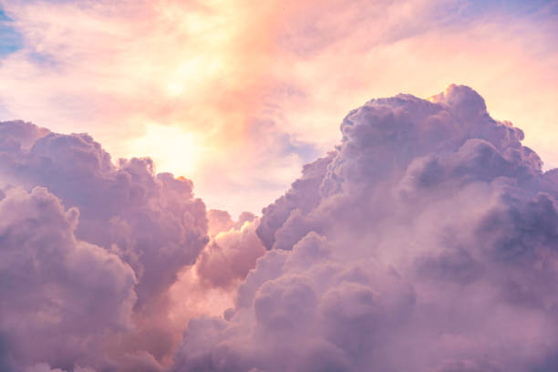 istock Clouds on sky sky pink and blue colors. Sky abstract background 1226170901