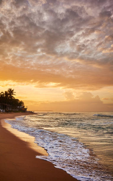 istock Tropical peaceful beach at sunrise. 1226172173