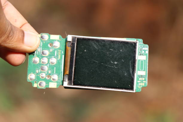 istock Mobile phone with no outer frame in repair condition 1226172198