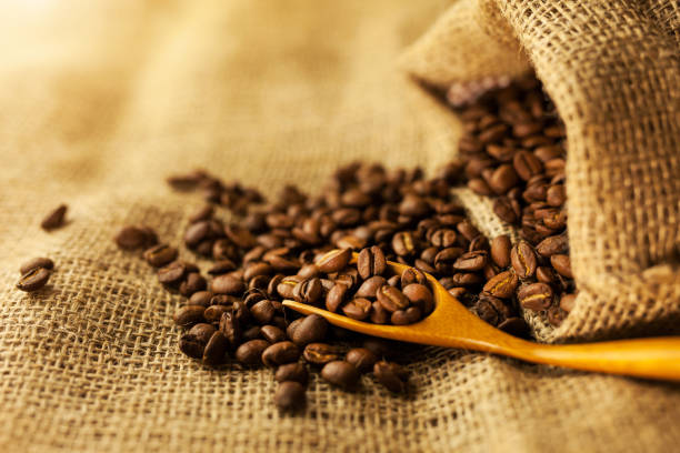 istock Burlap hessian sack of roasted coffee beans 1226175032