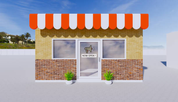 istock 3d rendering shop and now open sign, coronavirus end. 1226178652