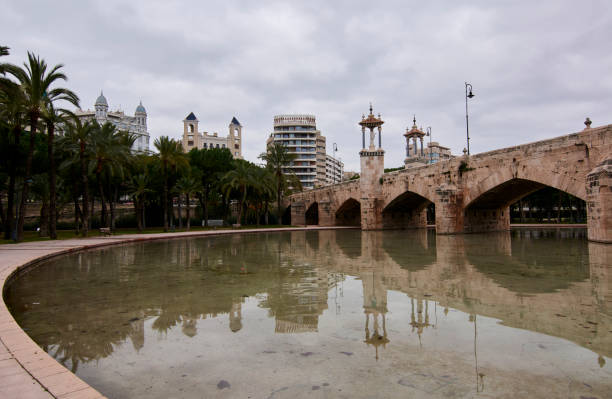 istock Columns and arches of stone bridge 1226181286