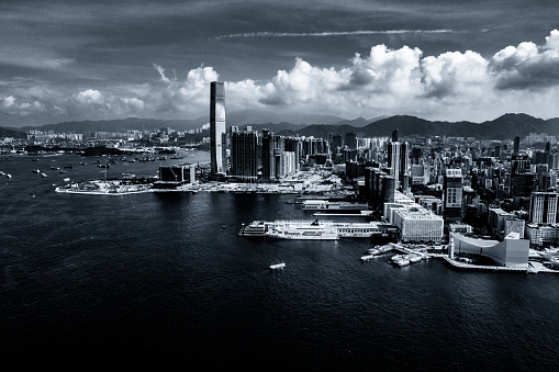 Central District - Hong Kong, Hong Kong, Hong Kong And Shanghai Bank, Abstract, Aerial View
