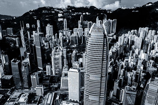 Central District - Hong Kong, Hong Kong, Hong Kong And Shanghai Bank, Abstract, Aerial View