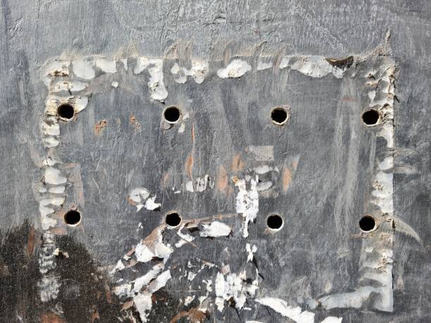 istock Rusty metal sheet panel in an urban environment 1226186284