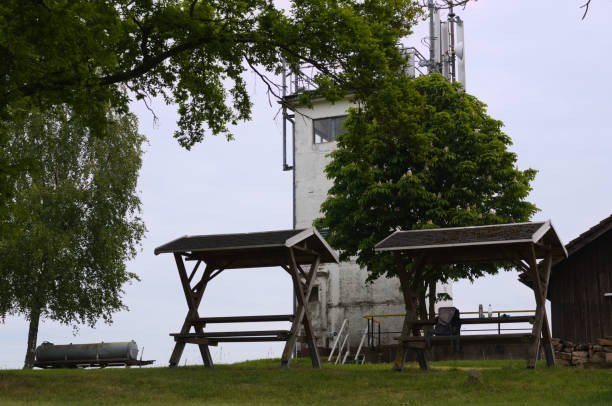 istock former watchtower with picnic bench seats , things are changing 1226186324