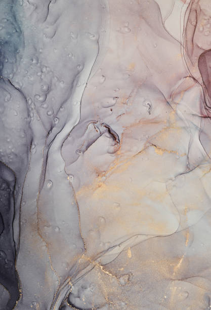 istock Alcohol ink colors translucent. Abstract multicolored marble texture background. Design wrapping paper, wallpaper. Mixing acrylic paints. Modern fluid art. Alcohol Ink Pattern 1226191091