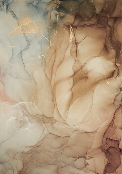 istock Alcohol ink colors translucent. Abstract multicolored marble texture background. Design wrapping paper, wallpaper. Mixing acrylic paints. Modern fluid art. Alcohol Ink Pattern 1226191154