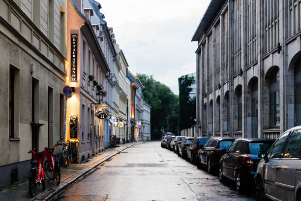 Berlin, Germany - July 29, 2019: Street view in Scheunenviertel, in Berlin Mitte. It is one of oldest and most charismatic neighbourhoods in Berlin