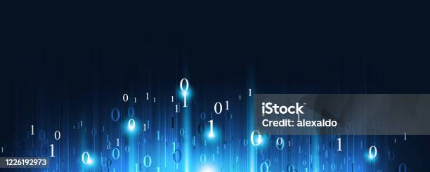 Digital Binary Coding Banner Stock Illustration - Download Image Now ...