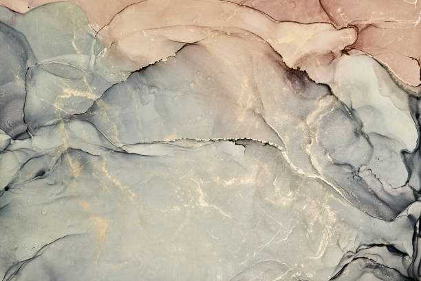 istock Alcohol ink colors translucent. Abstract multicolored marble texture background. Design wrapping paper, wallpaper. Mixing acrylic paints. Modern fluid art. Alcohol Ink Pattern 1226193087