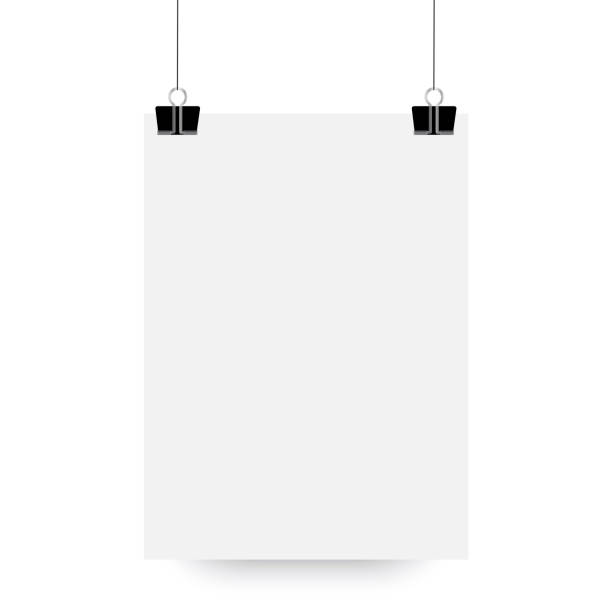 istock White paper on clip. Vector image of an empty template. Stock Photo. 1226194811