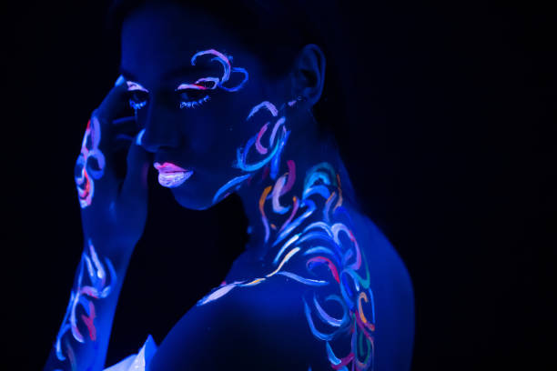 istock attractive caucasian girl with fluorescent make-up 1226197991