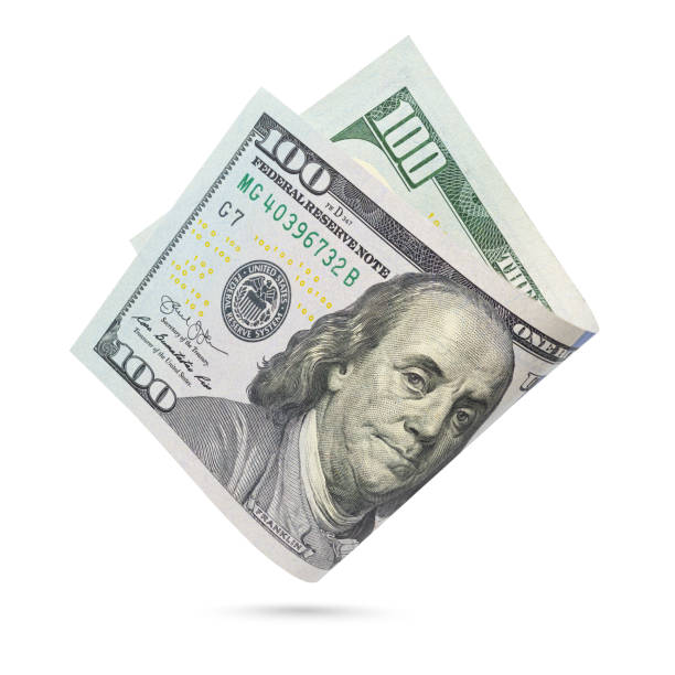 istock Hundred dollar bill isolated on a white background. 1226201584