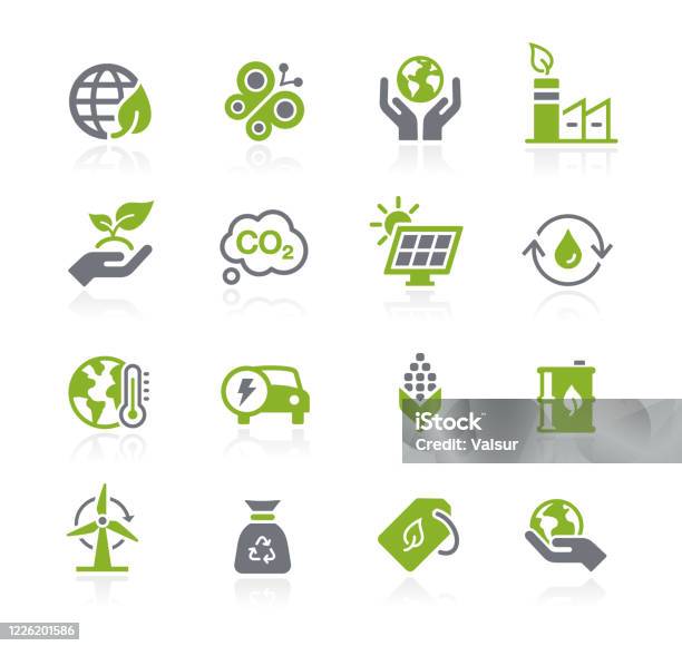 Icone Ecologia Energie Rinnovabili Serie Natura - Immagini vettoriali stock e altre immagini di Icona
