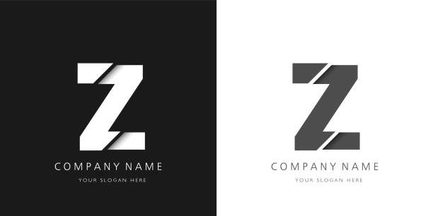Z letter modern logo broken design Z letter modern logo broken design letter z stock illustrations