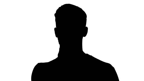 istock Silhouette Man in a disposable mask and glasses 1226205358