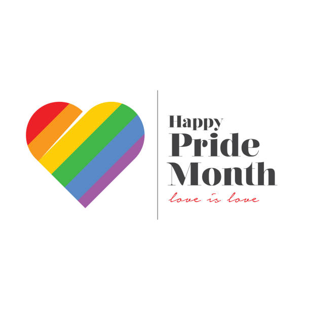 illustrazioni stock, clip art, cartoni animati e icone di tendenza di mese dell'orgoglio lgbt. illustrazione stock bandiera spettro arcobaleno - pride month