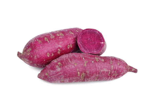 istock Potato purple sweet isolated on white 1226208692