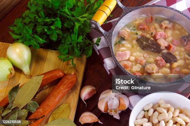 https://media.istockphoto.com/id/1226210558/photo/stew-or-white-bean-soup-with-sausage-vegetables-spices-and-herbs-served-in-rustic-pan-on.jpg?s=612x612&w=is&k=20&c=8srPrUOO9OlCgL-h_pVRDeujD81PDAy46G8QKgStshw=
