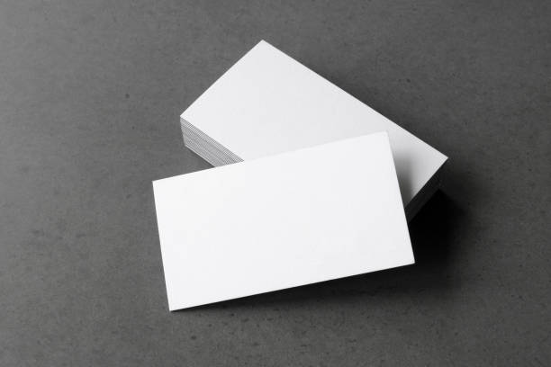 istock Business card on black background. 1226211143