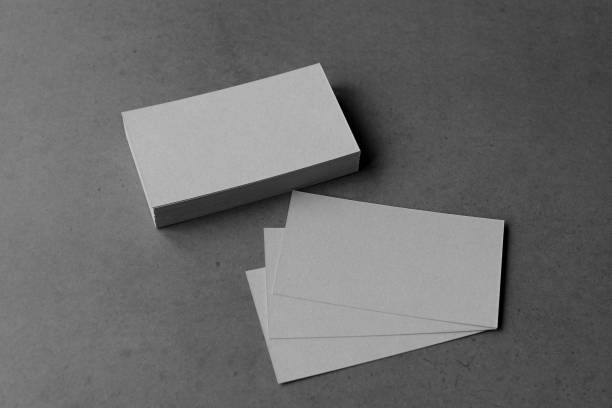 istock Business card on black background. 1226211157