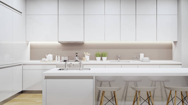 istock Cabinet of modern kitchen in luxury house. 1226212473