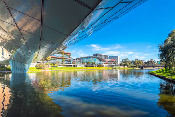 istock Adelaide City Riverbank viewed from under the bridge 1226219112