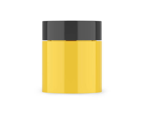 istock Cosmetic jar mockup template on isolated white background, 3d illustration 1226219849