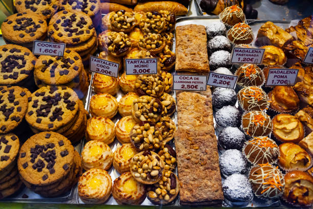 istock Showcase of Catalan pastry shop 1226221622