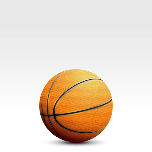 istock Realistic Basketball on the ground with shadow sport vector illustration 1226225441