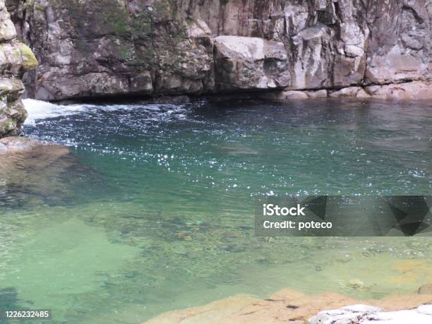 Clear And Serene Stream Running Through Rocky Mountain Akame Shijuhachi Taki Nabari City Mie Prefecture Japan Stock Photo - Download Image Now